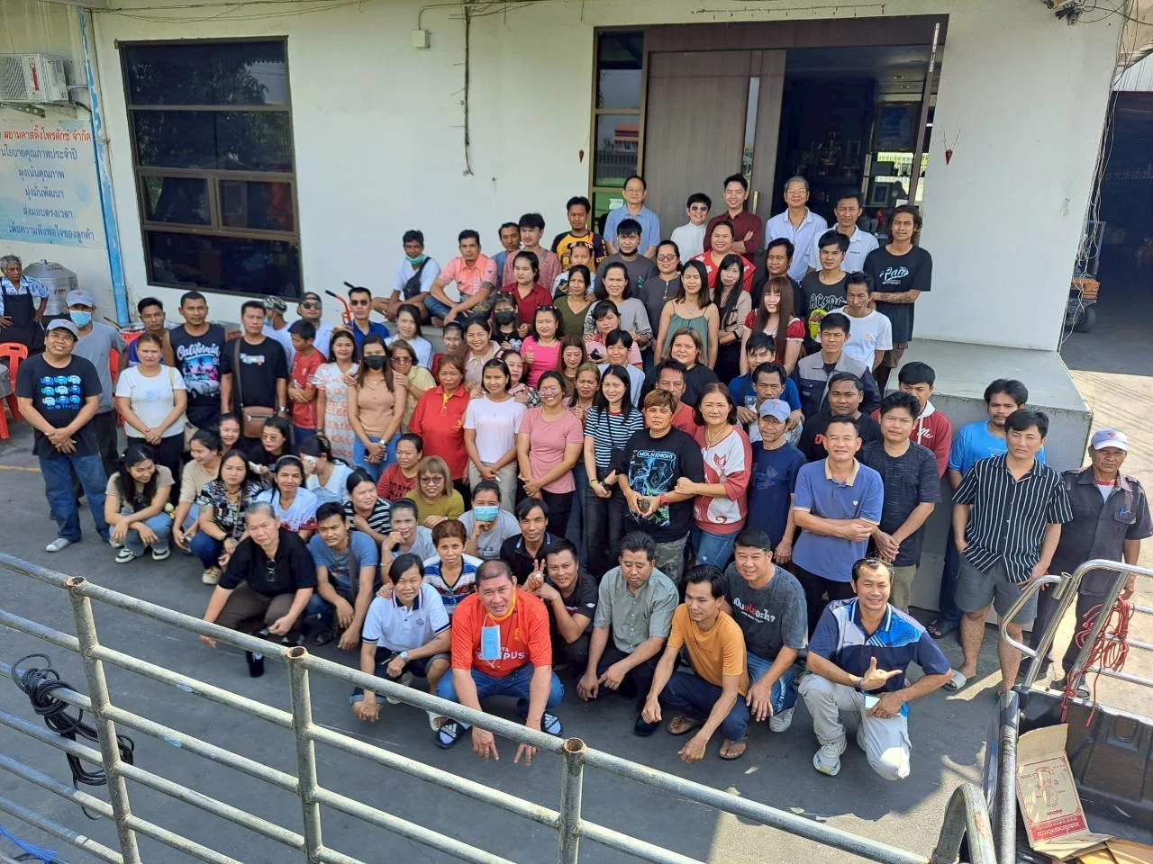 Siam Casting Products team gathered outside the factory